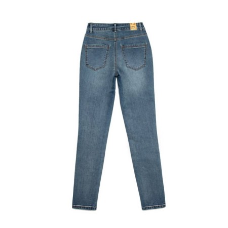 Jeans shortened female with cuts CONTE ELEGANT SKINNY, size XL, color MID MID Blue-6