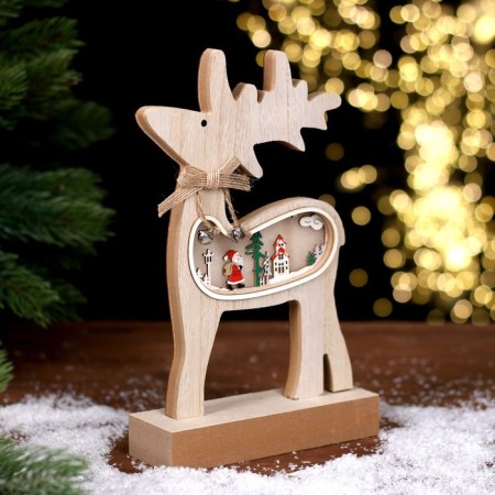 New Year's decor with backlight "Deer" 15 × 5 × 23.5 cm-1