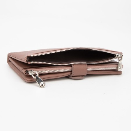 Women's wallet on magnet, pink color-6