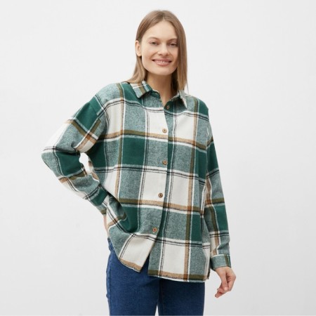 Female shirt, white/green color, size 44-48