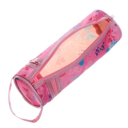 Penal - school tube, on the zipper "bows" pink-5