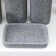 A set of accessories for the Granit bathroom, 4 items (350 ml dispenser, soap dish, 2 glasses), Gray color