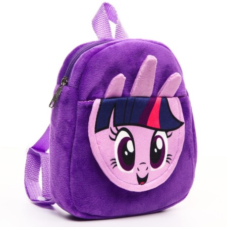 Blue backpack on a zipper, with a pocket, 19x22 cm "Spark", My Little Pony-4