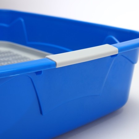 Toilet with a grid, 45x34x15 cm, blue/gray-8
