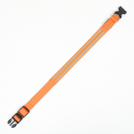 Collar with backlight double strip size XL, Osh 52-60 x 2.5 cm 3 orange glow mode-3