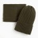 Kit (hat, snood) children, khaki color, size 52-56