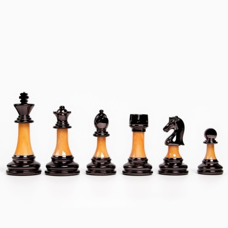 Chess souvenir "jade", wooden board 45 x 45 cm, metal figures-4