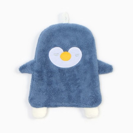 Lovelife hand towel "Penguin", col. Blue, 25x21 cm, 100% PE, microfiber 280 g/m2-1