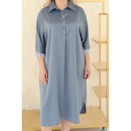 Women's dress, size 60, gray color-3