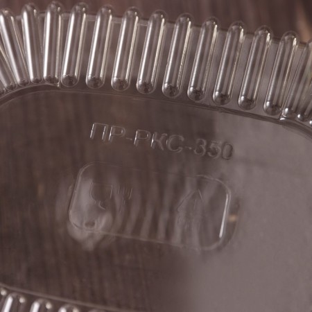 The plastic disposable container with an insoluble lid pr-rks-350, 350 ml, 15.9 × 13 × 4 cm, the color is transparent-3