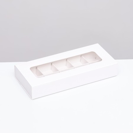 Folding box under 10 sweets, white, 9.8 x 22 x 3.5 cm-1