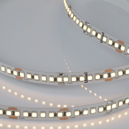 LED tape on a self -adhesive basis Uniel, IP20, 5 m, 180 LED/m, 17 W/m, 24 V, 3000K, glow warm white-1