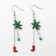 New Year! Earrings "New Year" hanging, snowflake on a chain, red-green color in silver