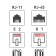 Telephone socket + network LAN, on the wall, (nest 8P88C (RJ-45) + Nest 6P4S (RJ-11)) Rexant 108