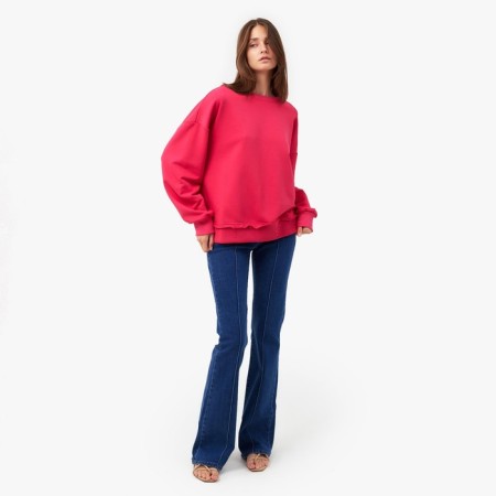Female sweatshirt Minaku: Casual Collection Fuchsia color, size 46-48-5