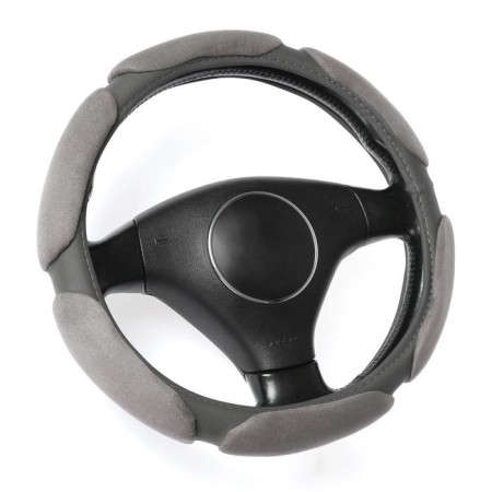 Braid to the steering wheel Torso, velor, size 38 cm, gray