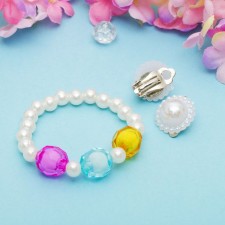 Set of children's “chosen” 2 subjects: bracelet, clips, tenderness, color mix