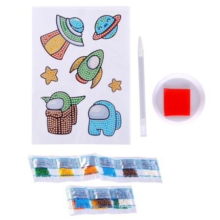 Diamond mosaic-sticker with full filling for children "Cosmos"-2