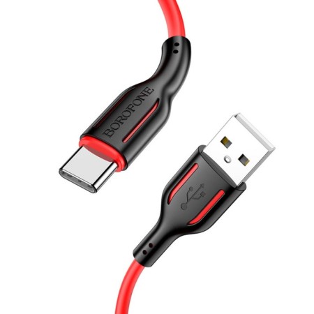 Cable Borofone BX63, Type -C - USB, 3 A, 1 m, tPE braid, black-1
