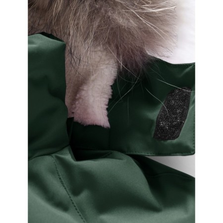 Winter park for a girl, height 152 cm, dark green color-3