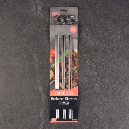 A set of skewers for barbecue, metal, 12 pcs, 35 cm-4