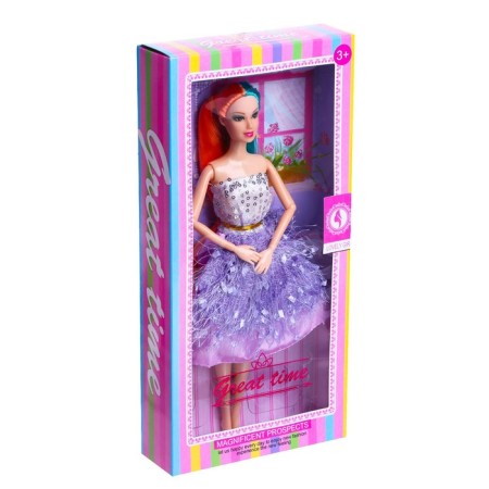 Carbonnic-model “Kira” doll in a dress, with accessories, mix-5