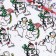 Gift bag "Snowmen with Christmas trees", p. 45 × 35 cm, organza