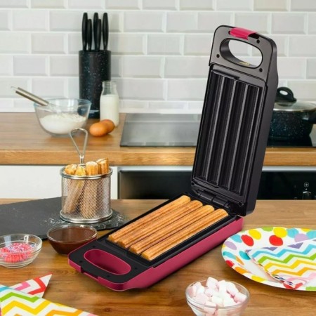 Electric waffle box KitFort KT-3669, 750 W, churros, black-red-1