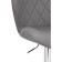 Barrier stool Porch metal/eco -leather, chrome/gray 47x53x89 cm