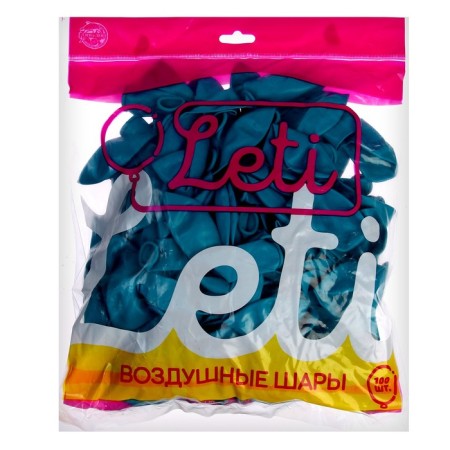 Latex ball 9 ", pastel, set 100 pcs., Sea blue color-2