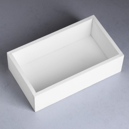 Wooden Kashpo 24 × 14 × 8 cm Elegant, white give beautifully-2