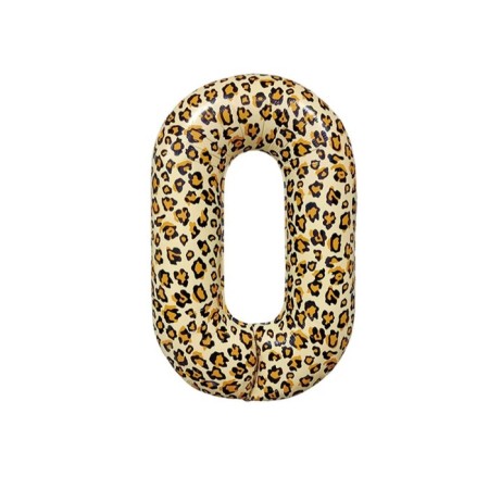 Foil ball 32 "Number 0, color leopard