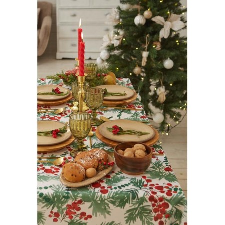 The tablecloth of the New Year's share "SHRISTMAS BERIES" 145*260 +/- 2 cm, 100% p/e-6