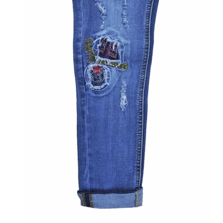 Jeans for girls, height 146 cm, blue color-2