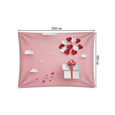 Decorative panel with photo printing "Air Gift", horizontal, size 150x200 cm-1