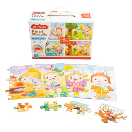 Puzzles for kids "Seasons", 4 in 1-2
