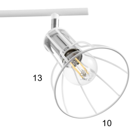 Lamp "Boston" 4x60W E14 white/chrome-6