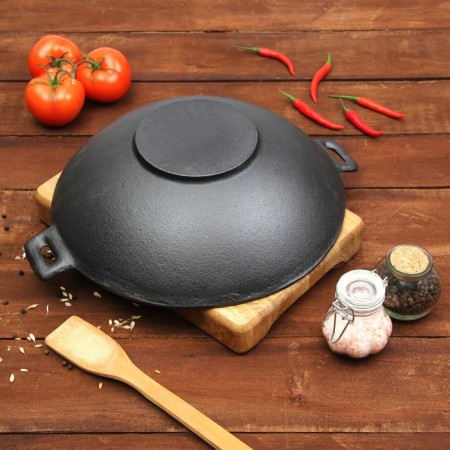 Shipyard-Wok Cast iron shade "Vostok", D = 30 cm-4