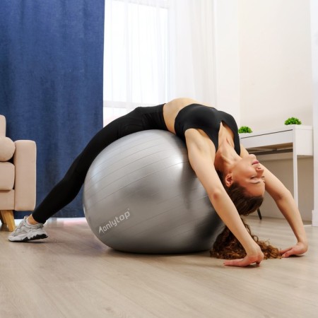 Fitball ONLYTOP, D = 85 cm, 1400 g, anti -wings, color gray-5
