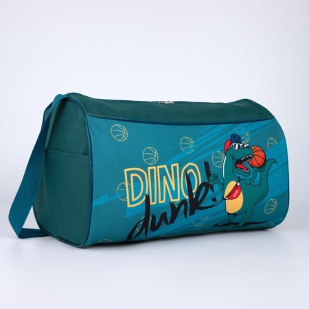Sports bag with lightning, external pocket, turquoise color-1