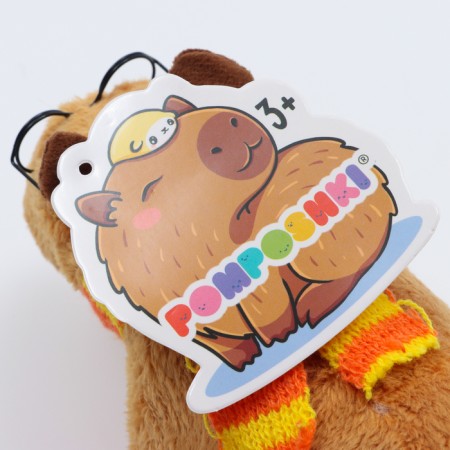 Soft toy "Capybara. Harry ", 10 cm, with scarf and glasses-4