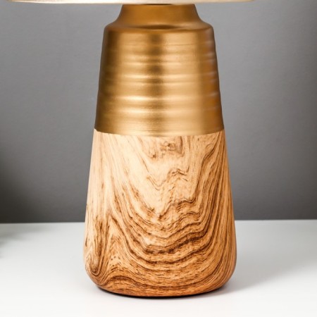 Table lamp "Florinda" 1x40W E14 Gold-light wood 22x22x37 cm Risalux-4