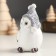Polystone souvenir "White Eagle owl in a cap-cap" with a sprinkle of 5.8x5x8.2 cm