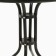 Set of garden furniture: table + 2 stools, beige, textile
