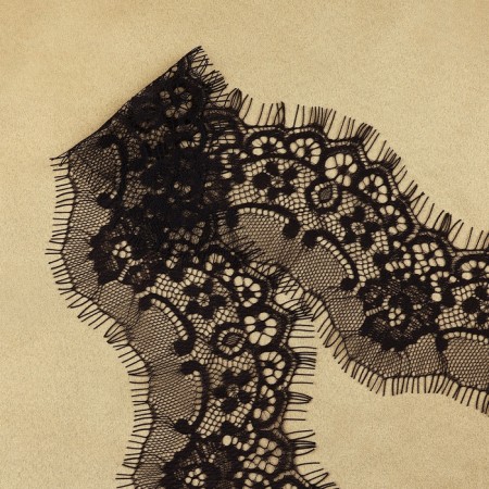 Lace cilia, 75 mm × 9 ± 0.5 m, in Bobin 3 pcs 3 m, black color-1
