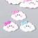 Decor for creativity rubber "Rushi Cloud" set 15 pcs mix 2.5x3.5 cm