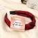 Hair rim "bends" hearts, 3 cm, red