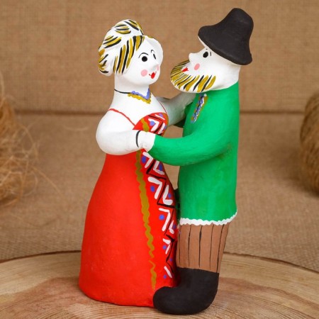 Souvenir "couple", 8 × 10 × 14 cm, Kargopol toy-3