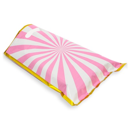 Gift, metallized, "fan" pink 17x25 cm, 20 microns 10 pcs set-3