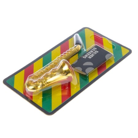 Smoking tube "saxophone", 7 nets included, 9 x 3.5 cm-2